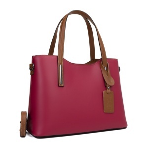 Poseta Piele Michelle - FUCSIA DESCHIS-CONIAC