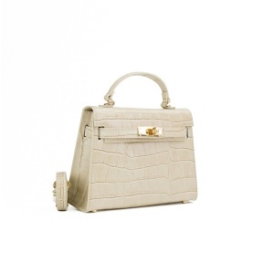 Poseta Piele Thea Croco Mini - BEJ