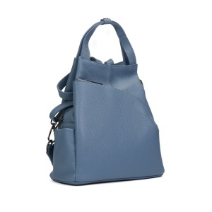 Rucsac Piele Charlene - ALBASTRU-DESCHIS