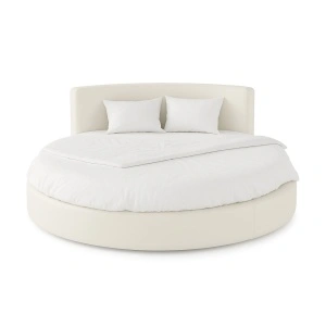Set husă pentru pat rotund 180 cm diametru + 2 fețe de pernă 50x70cm