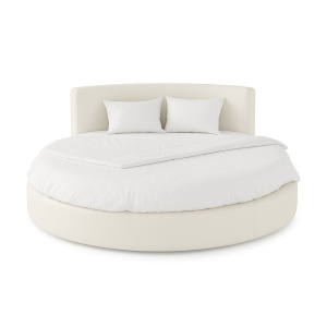 Set husă pentru pat rotund 160 cm diametru + 2 fețe de pernă 50x70cm - Img 2