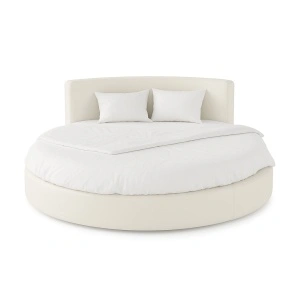 Set husă pentru pat rotund 160 cm diametru + 2 fețe de pernă 50x70cm - Img 2