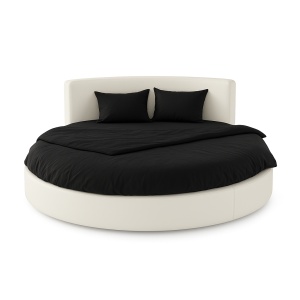 Set husă pentru pat rotund 180 cm diametru + 2 fețe de pernă 50x70cm - Img 6