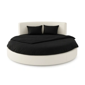 Set husă pentru pat rotund 180 cm diametru + 2 fețe de pernă 50x70cm - Img 6
