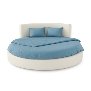 Set husă pentru pat rotund 180 cm diametru + 2 fețe de pernă 50x70cm - Img 2
