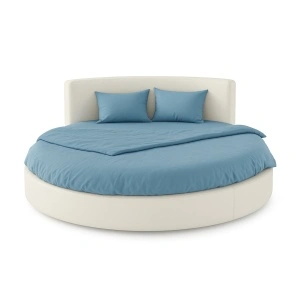 Set husă pentru pat rotund 180 cm diametru + 2 fețe de pernă 50x70cm - Img 2