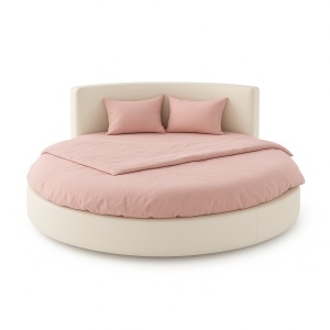 Set husă pentru pat rotund 160 cm diametru + 2 fețe de pernă 50x70cm - Img 6