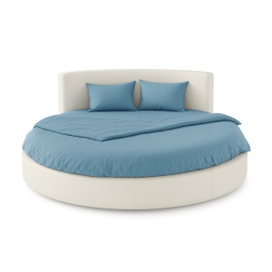 Set husă pentru pat rotund 160 cm diametru + 2 fețe de pernă 50x70cm - Img 3