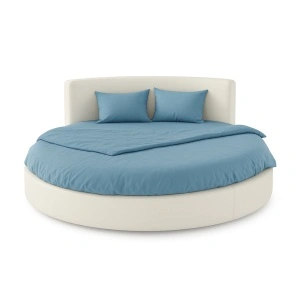 Set husă pentru pat rotund 160 cm diametru + 2 fețe de pernă 50x70cm - Img 3