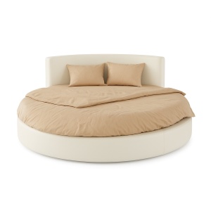 Set husă pentru pat rotund 180 cm diametru + 2 fețe de pernă 50x70cm - Img 3