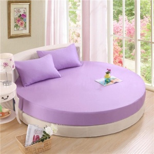 Set husă pentru pat rotund 210 cm diametru + 2 fețe de pernă 50x70cm - Img 4