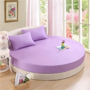Set husă pentru pat rotund 210 cm diametru + 2 fețe de pernă 50x70cm - Img 4