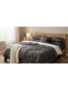 Set lenjerie de pat uni gri ci vipusca 7 piese 160 x 200 (Copy 1)