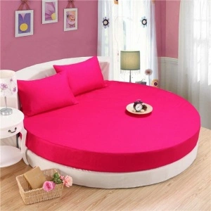 Set husă pentru pat rotund 200 cm diametru + 2 fețe de pernă 50x70cm - Img 3