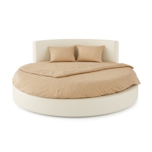 Set husă pentru pat rotund 160 cm diametru + 2 fețe de pernă 50x70cm - Img 4