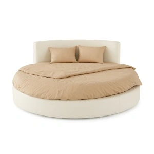 Set husă pentru pat rotund 160 cm diametru + 2 fețe de pernă 50x70cm - Img 4