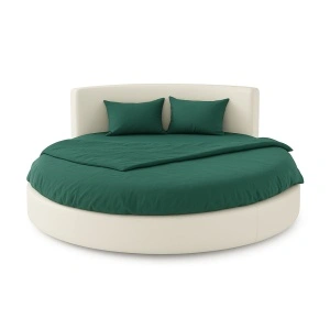 Set husă pentru pat rotund 160 cm diametru + 2 fețe de pernă 50x70cm