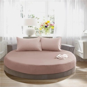 Set husă pentru pat rotund 210 cm diametru + 2 fețe de pernă 50x70cm - Img 5