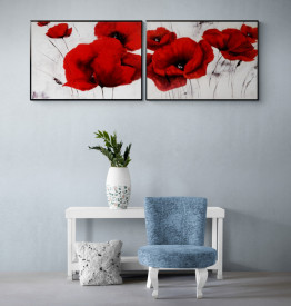 Tablou flori living - Pavot d Hiver I