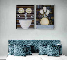 Tablou living flori - Two Golden Daisies