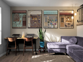Tablou living magazin retro - Flower Store Errand