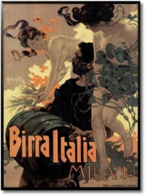 Tablou reclama vintage - Birra Italia Milano