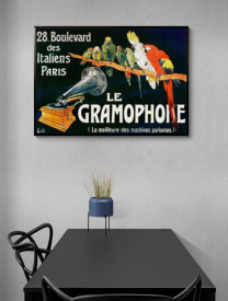 Tablou reclama vintage - Le Gramophone - Img 3