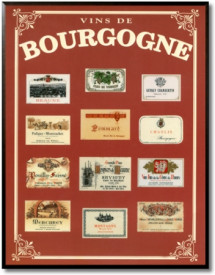 Tablou vintage vinuri - Vins de Bourgogne
