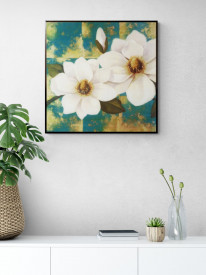 Tablou living flori - Aqua Floral I - Img 2
