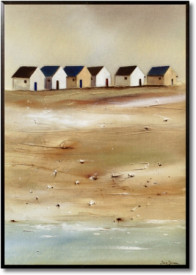 Tablou living tema marina - Beach Cabins III