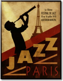 Tablou vintage muzica - Jazz in Paris, 1970