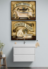 Tablou baie - Powder Room
