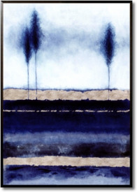 Tablou living copaci - Blue Day