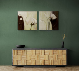Tablou living flori - Flower And Leaves