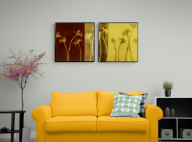 Tablou living flori - Stems I