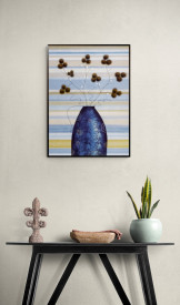 Tablou living flori - Study of Mimosa in Blue - Img 2