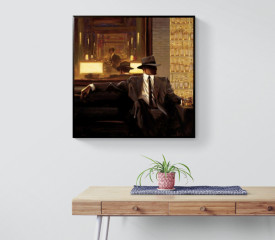 Tablou living cuplu - Amber Glow - Img 2