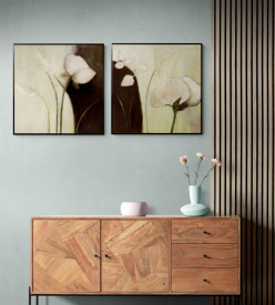 Tablou living flori - Flower And Leaves