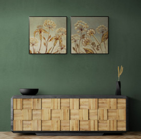Tablou living flori - Serenity Textile I - Img 3