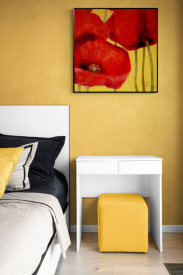 Tablou living flori - Squared Poppies II