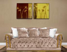 Tablou living flori - Stems I