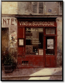 Tablou living magazine retro - Vins De Bourgogne