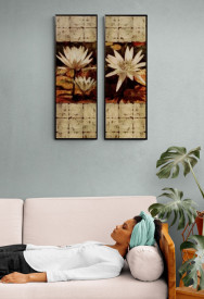 Tablou living tema Asia - Waterlily Panel II - Img 3
