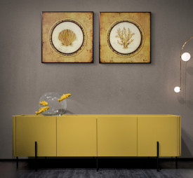 Tablou living tema marina - Glamour Coral