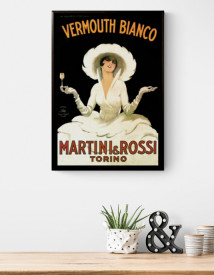 Tablou reclama vintage - Martini and Rossi, Vermouth Bianco