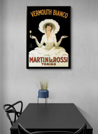 Tablou reclama vintage - Martini and Rossi, Vermouth Bianco