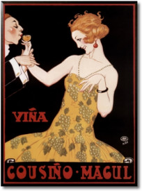 Tablou reclama vintage - Vina Cousino Magul
