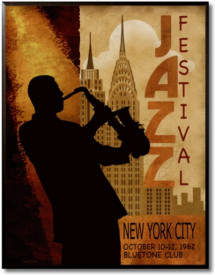 Tablou vintage muzica - Jazz in New York, 1962