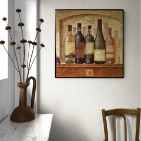 Tablou bucatarie vinuri - Wind Bottle Cluster I