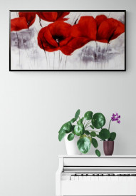 Tablou flori living - Pavot d Hiver IV
